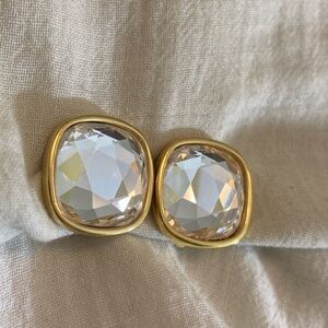 SAL Swarovski Faceted‎ Crystals Vintage Clip on Earrings